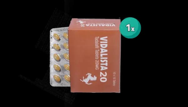 Vidalista 20mg, een kamagra-product, te bestellen in een bruine verpakking met blisterverpakking