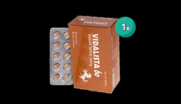 Vidalista 60 kamagra, die je kunt bestellen in een bruine verpakking met een blisterstrip